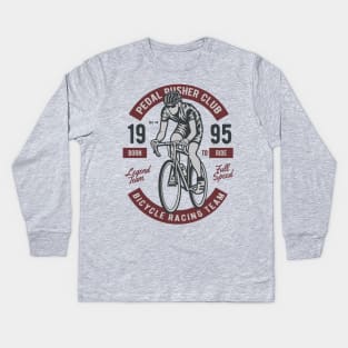 Riding Bicycle Kids Long Sleeve T-Shirt